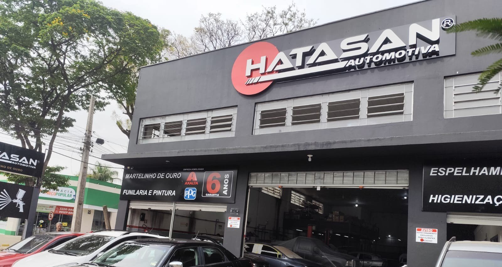 Fachada da Hatasan Automotiva na Avenida Morangueira